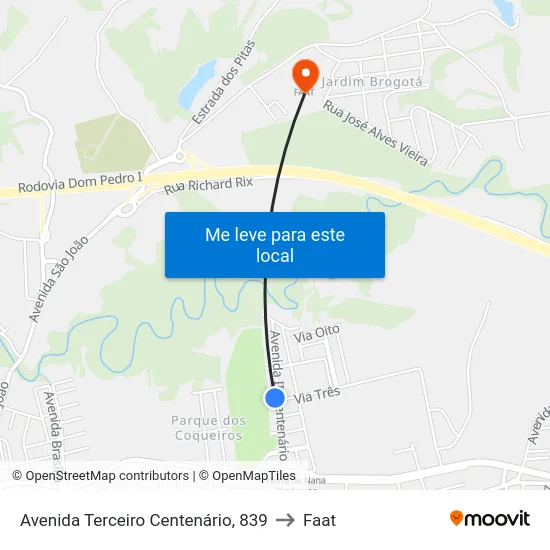 Avenida Terceiro Centenário, 839 to Faat map