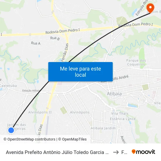 Avenida Prefeito Antônio Júlio Toledo Garcia Lopes, 1398 to Faat map