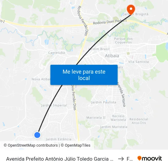 Avenida Prefeito Antônio Júlio Toledo Garcia Lopes, 5175 to Faat map