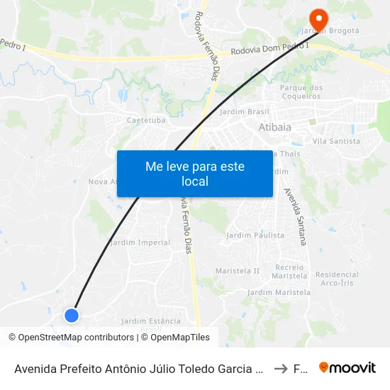Avenida Prefeito Antônio Júlio Toledo Garcia Lopes, 781 to Faat map