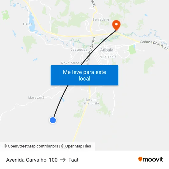Avenida Carvalho, 100 to Faat map