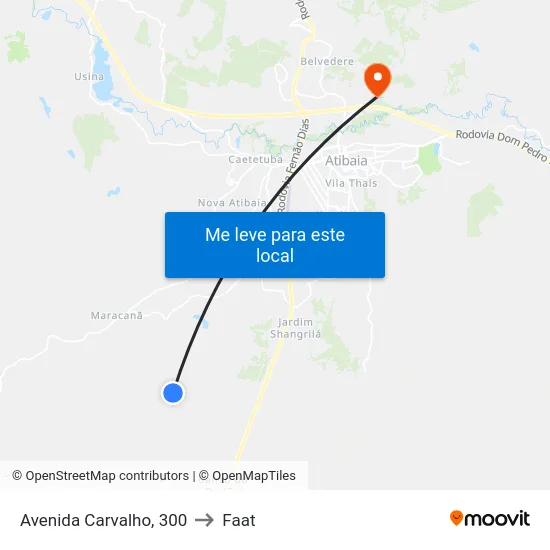 Avenida Carvalho, 300 to Faat map