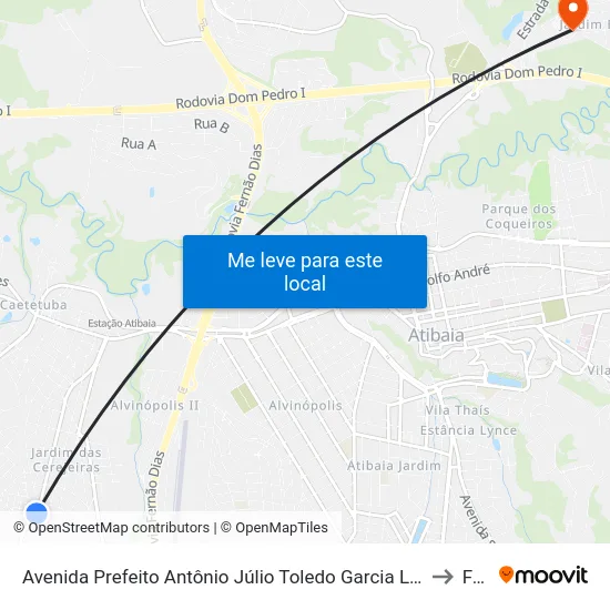 Avenida Prefeito Antônio Júlio Toledo Garcia Lopes, 1503-1533 to Faat map