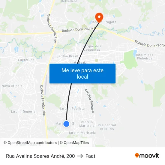 Rua Avelina Soares André, 200 to Faat map