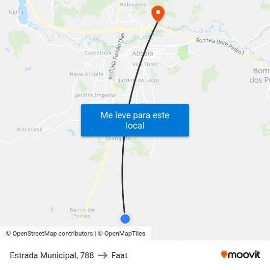 Estrada Municipal, 788 to Faat map