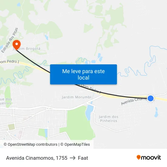 Avenida Cinamomos, 1755 to Faat map