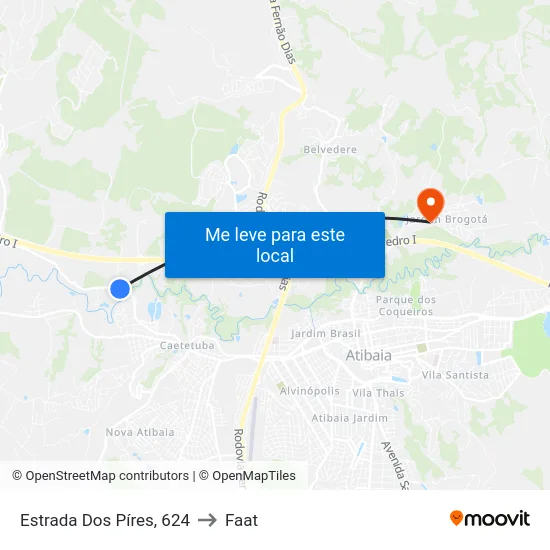 Estrada Dos Píres, 624 to Faat map