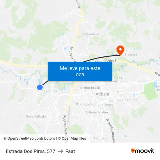 Estrada Dos Píres, 577 to Faat map