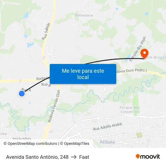 Avenida Santo Antônio, 248 to Faat map