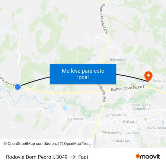 Rodovia Dom Pedro I, 3049 to Faat map