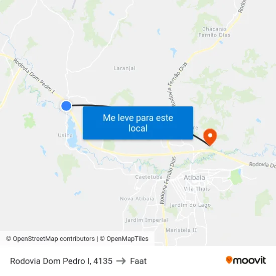 Rodovia Dom Pedro I, 4135 to Faat map