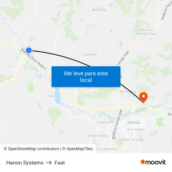Hanon Systems to Faat map