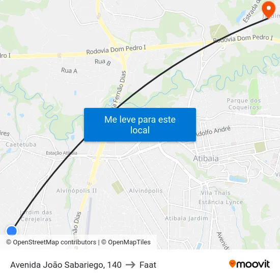 Avenida João Sabariego, 140 to Faat map