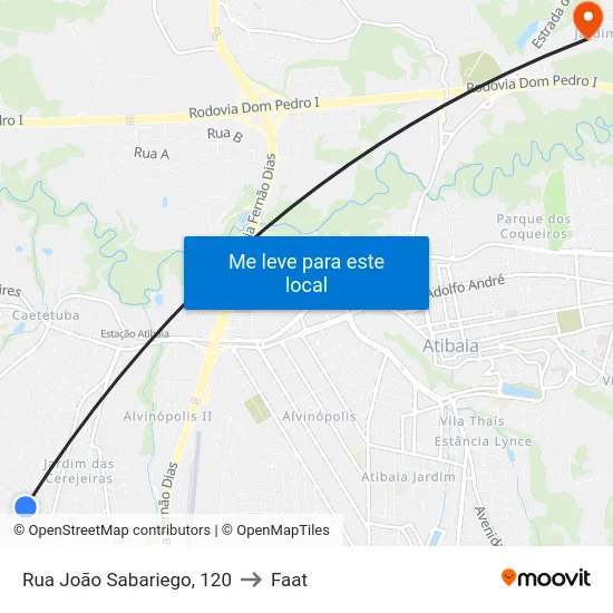 Rua João Sabariego, 120 to Faat map