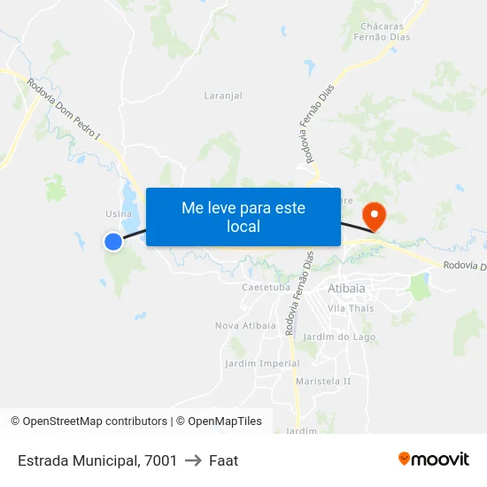 Estrada Municipal, 7001 to Faat map