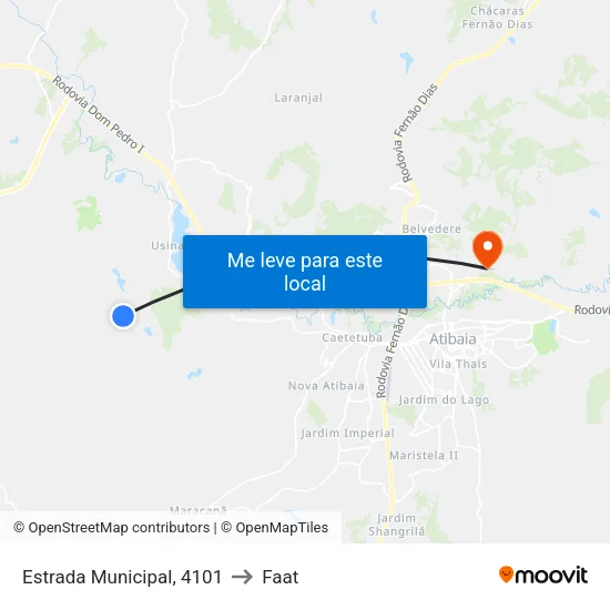 Estrada Municipal, 4101 to Faat map