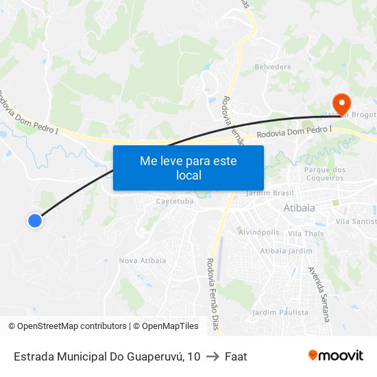 Estrada Municipal Do Guaperuvú, 10 to Faat map