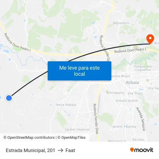 Estrada Municipal, 201 to Faat map