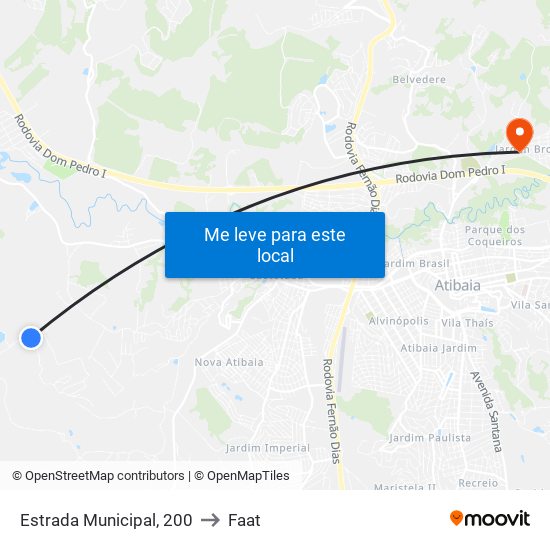 Estrada Municipal, 200 to Faat map