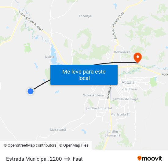 Estrada Municipal, 2200 to Faat map