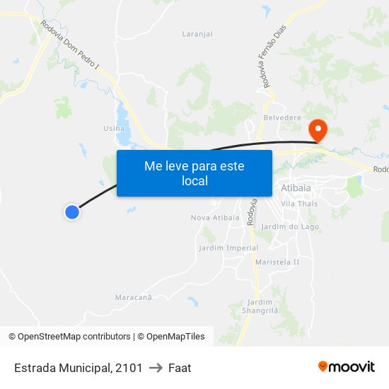 Estrada Municipal, 2101 to Faat map