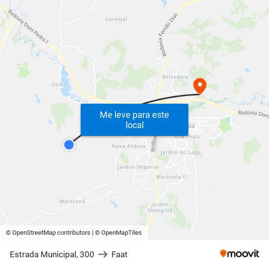 Estrada Municipal, 300 to Faat map