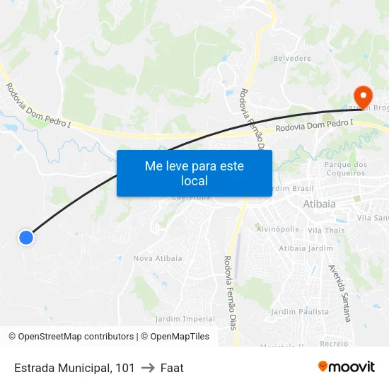 Estrada Municipal, 101 to Faat map