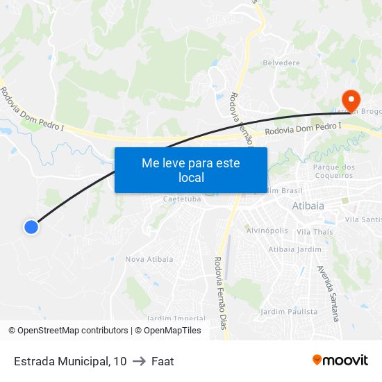 Estrada Municipal, 10 to Faat map