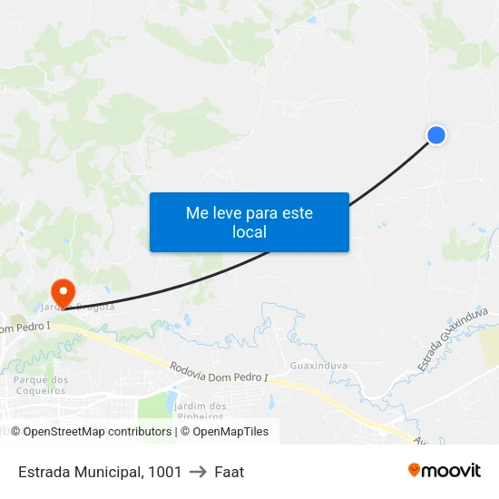 Estrada Municipal, 1001 to Faat map