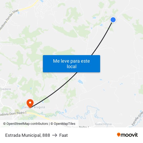 Estrada Municipal, 888 to Faat map