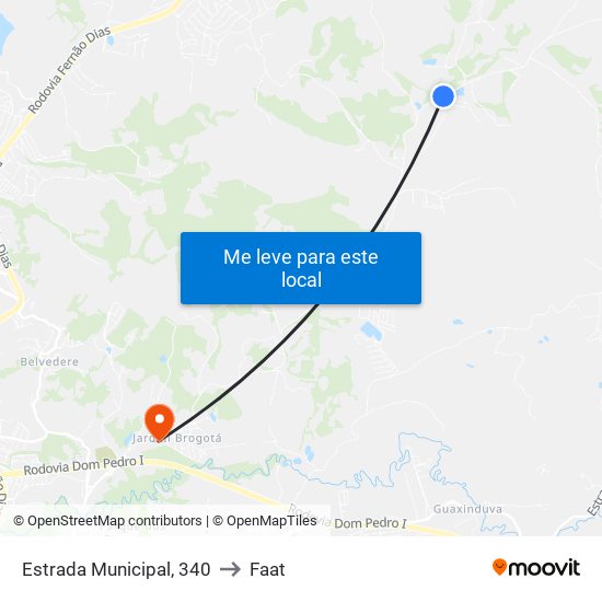 Estrada Municipal, 340 to Faat map