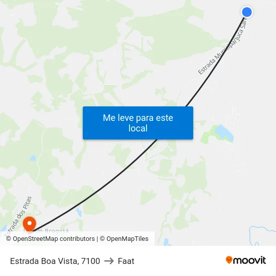 Estrada Boa Vista, 7100 to Faat map