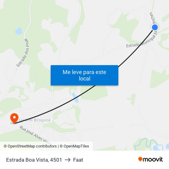 Estrada Boa Vista, 4501 to Faat map