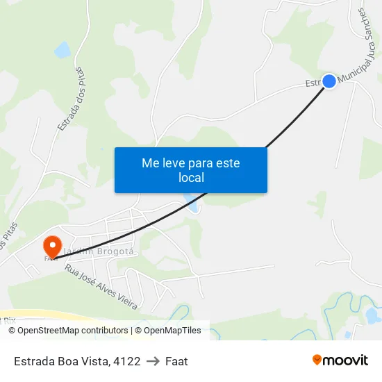Estrada Boa Vista, 4122 to Faat map