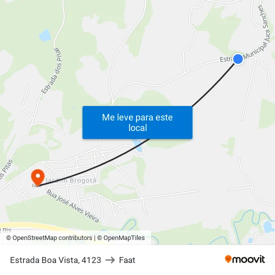 Estrada Boa Vista, 4123 to Faat map