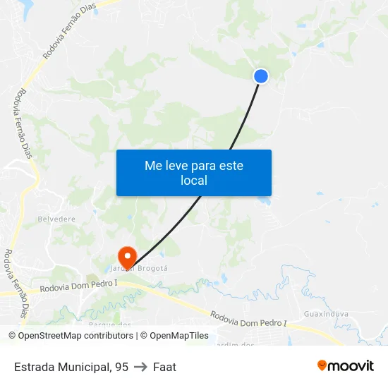 Estrada Municipal, 95 to Faat map