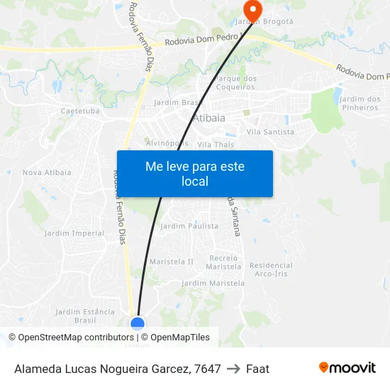 Alameda Lucas Nogueira Garcez, 7647 to Faat map