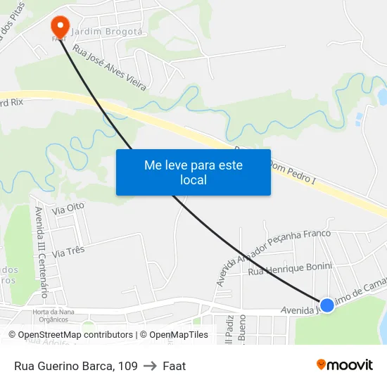 Rua Guerino Barca, 109 to Faat map