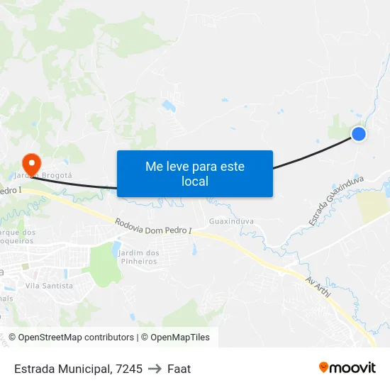 Estrada Municipal, 7245 to Faat map