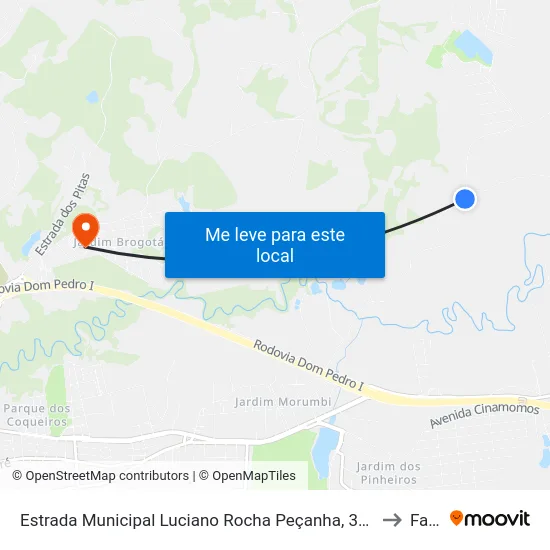 Estrada Municipal Luciano Rocha Peçanha, 3000 to Faat map