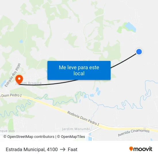 Estrada Municipal, 4100 to Faat map