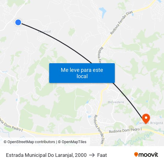 Estrada Municipal Do Laranjal, 2000 to Faat map