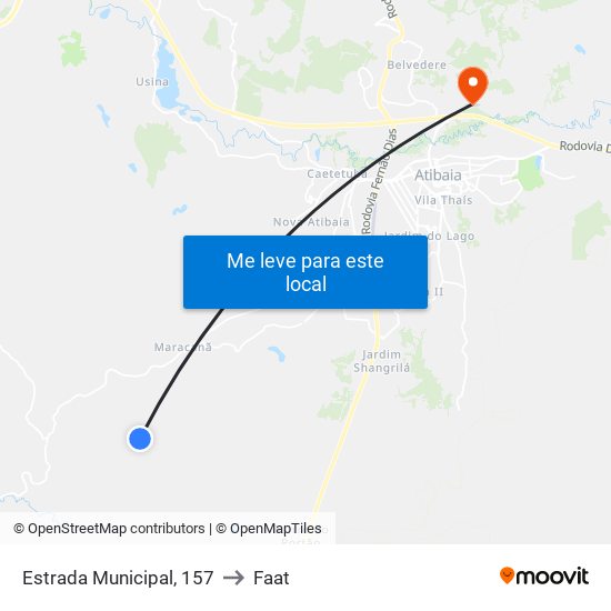 Estrada Municipal, 157 to Faat map