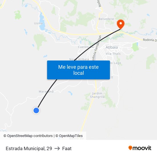 Estrada Municipal, 29 to Faat map