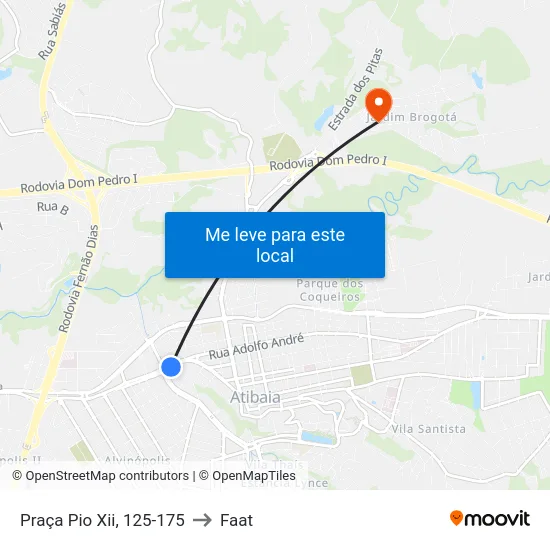 Praça Pio Xii, 125-175 to Faat map