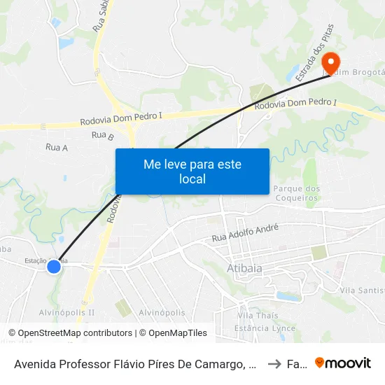 Avenida Professor Flávio Píres De Camargo, 565 to Faat map
