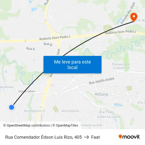 Rua Comendador Édson Luís Rizo, 405 to Faat map