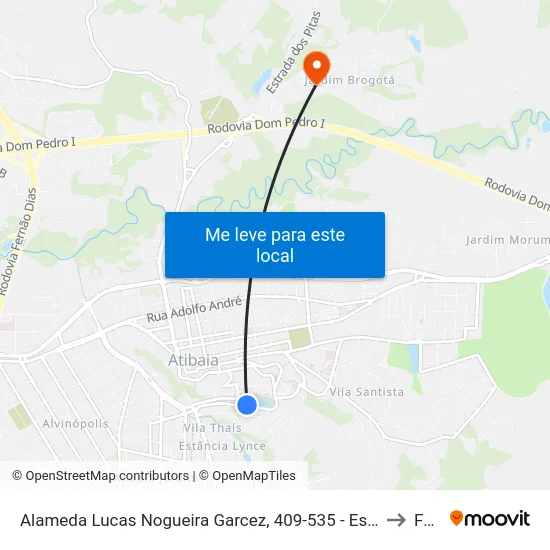 Alameda Lucas Nogueira Garcez, 409-535 - Escola Major to Faat map