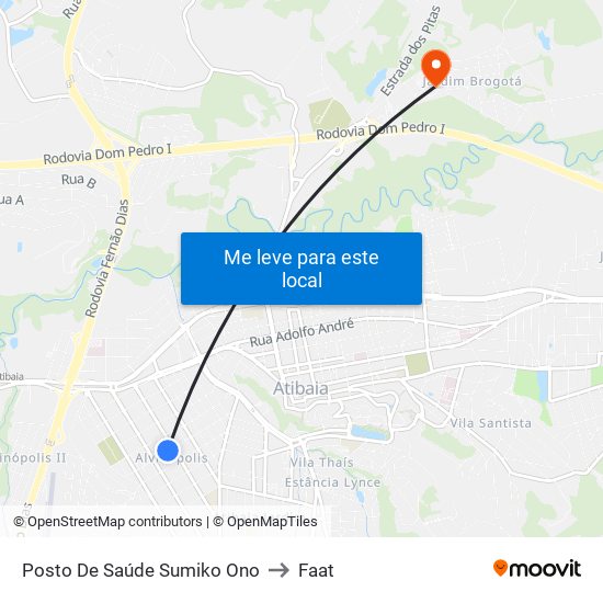 Posto De Saúde Sumiko Ono to Faat map