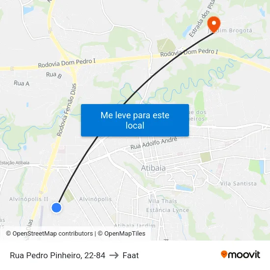 Rua Pedro Pinheiro, 22-84 to Faat map